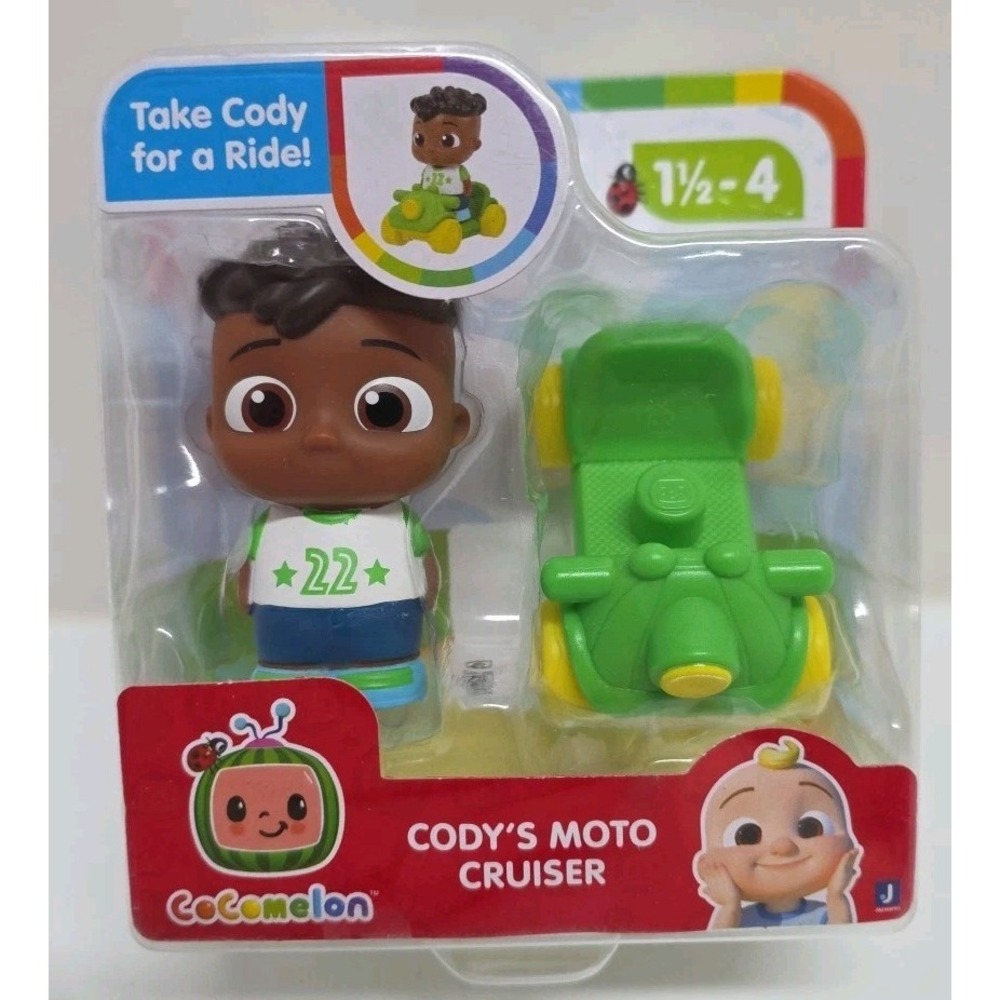 New Cocomelon Cody's Moto‎ Cruiser Toy Figure And Vehicle Set Toddler Kid Gift
